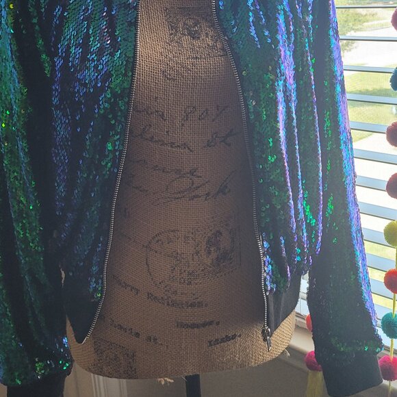 Sequin bomber jacket - Picture 2 of 3